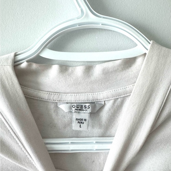 Guess White Logo Top 3/4 Sleeves - Picture 2 of 4